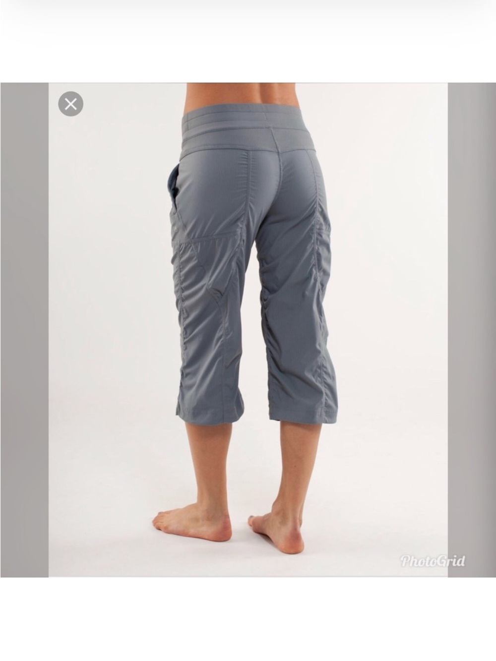 Lululemon Gray Dance Studio Crop with Drawstring size 12